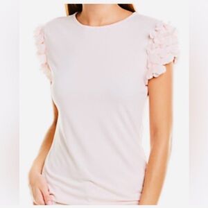 Ted Baker London Light Pink Ruffle Sleeve Tee